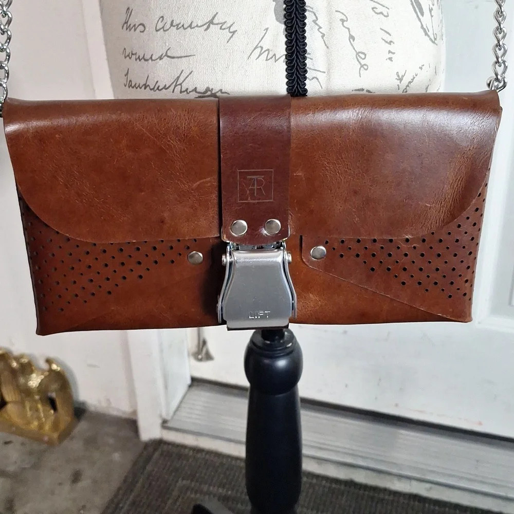 Handtasche Vintage Leather Crossbody Bag - Picture 2 of 11